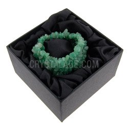 Gemstone Jewellery Green Aventurine Chip Cuff Bracelet