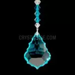 Aqua Green Leaf Cascade Swarovski Crystal Leaf