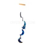Blue Agate Moon and Stars Wind Chime