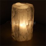 Selenite Lamp Log Polished Finish