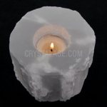 Selenite Tealight Holders