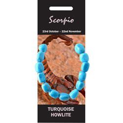 Turquoise Howlite Scorpio Birthstone Bracelet