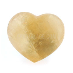 Honey Calcite Crystal Heart