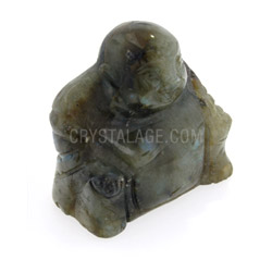 Labradorite Carved Sitting Buddha Statue