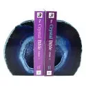Blue Agate Geode Bookends
