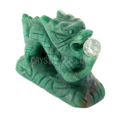 African Jade Carved Chinese Dragon
