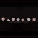 Rose Quartz 7 Piece Platonic Solids Crystal Set
