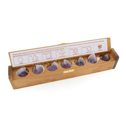 Amethyst Seven Piece Platonic Solids Crystal Set