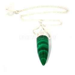 Malachite Double Stone Pendulum