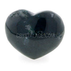 Moss Agate Crystal Heart