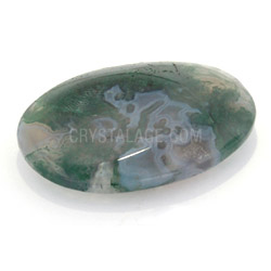 Moss Agate Thumb Stone