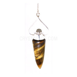 Tiger Eye Double Stone Pendulum