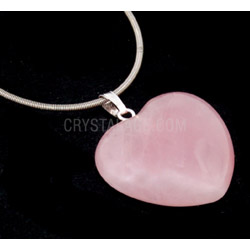 Rose Quartz Heart Pendant