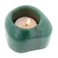 Green Aventurine Deep Polished Tea Light Holder