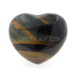 Blue Tiger Eye Crystal Heart