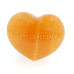 Orange Calcite Crystal Heart