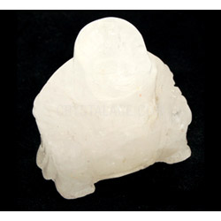 Quartz Crystal Carved Sitting Buddha Statue