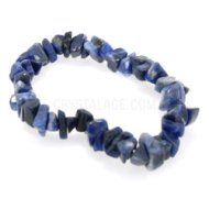 Sodalite Crystal Gemstone Chip Bracelet