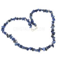 Sodalite Crystal Gemstone Chip Necklace