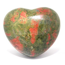 Unakite Crystal Heart