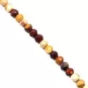 10mm Facet Roundel Mookaite Beads