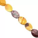 25mm Facet Oval Mookaite Beads