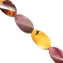 36mm Twist Oval Mookaite Beads