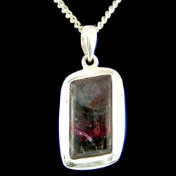 25mm Watermelon Tourmaline Pendant