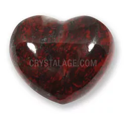 Poppy Jasper Crystal Heart