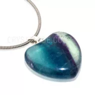 Rainbow Fluorite Heart Pendant