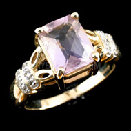 Amethyst and Diamond Ring