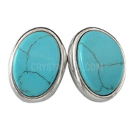 Turquoise Crystal Stud Earrings