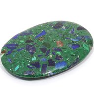 Lapis Lazuli and Malachite Palm Stone