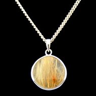 Gold Rutile Quartz Pendant 