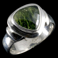Heavy Moldavite Crystal Ring