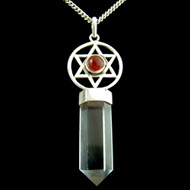 Hexagram Point Quartz Pendant