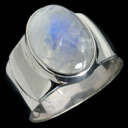 Moonstone And Silver Ring