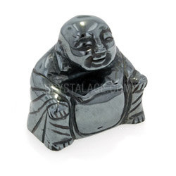 Hematite Carved Sitting Buddha
