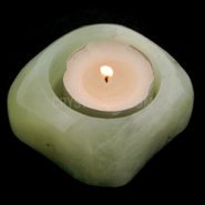 Jade Shallow Tea Light Holder