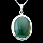 Malachite & Silver Pendant