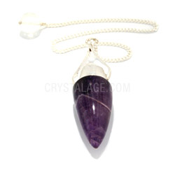 Amethyst Double Stone Pendulum