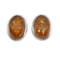 amber-and-silver-gemstone-earrings-small-oval-8mm